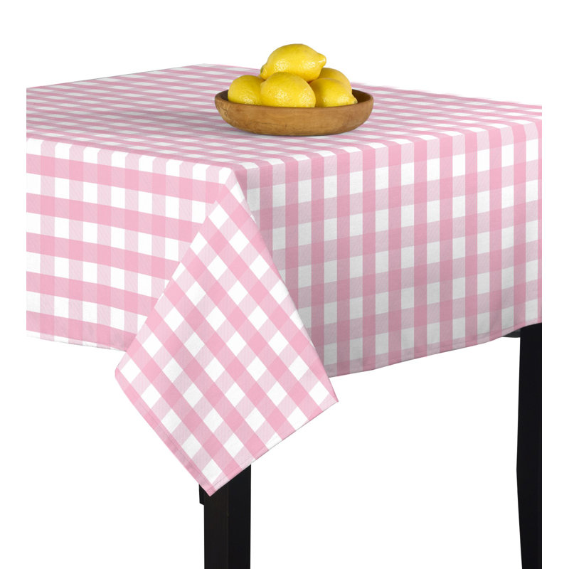 Makaila Picnic Check Tablecloth, Pink