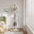 Freestanding Bamboo Coat Rack With 8 Hooks For Entryway Tree Style Sturdy Coat Rack Stand Space-Saving Coat Hanger Stand For Entryway, Bedroom, Office, Narrow Place, White-1264304538
