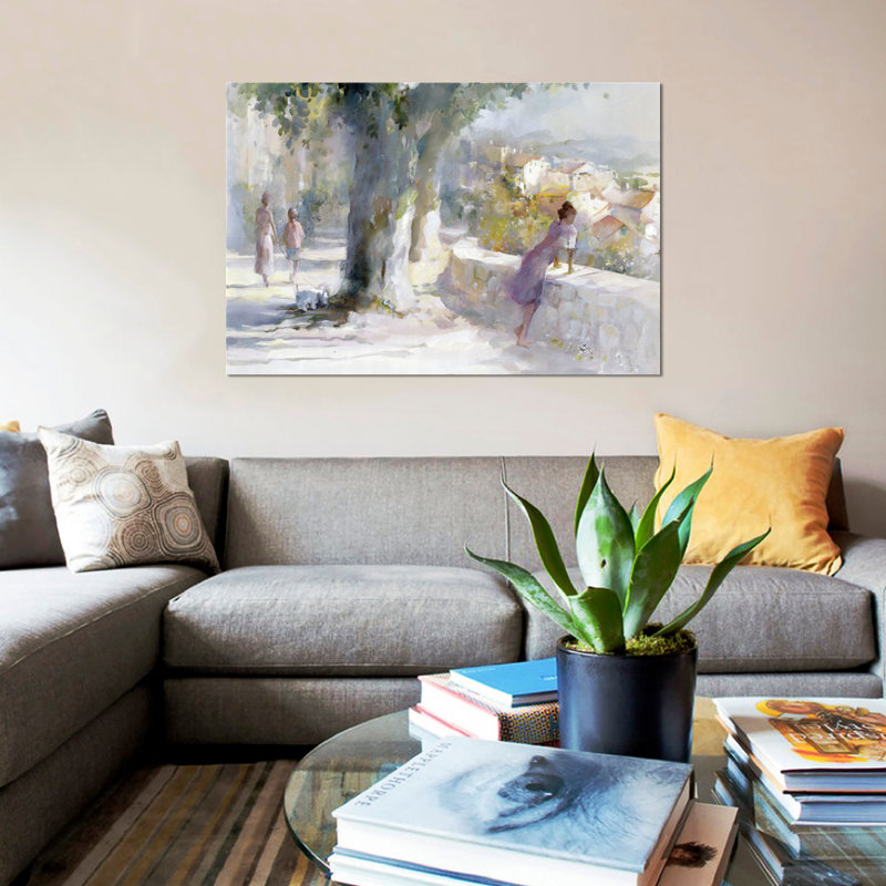 «Whispering WInd», reproduction sur toile, H 12 po x l 18 po x P 1,5 po, Pas de tapis, Toile tendue