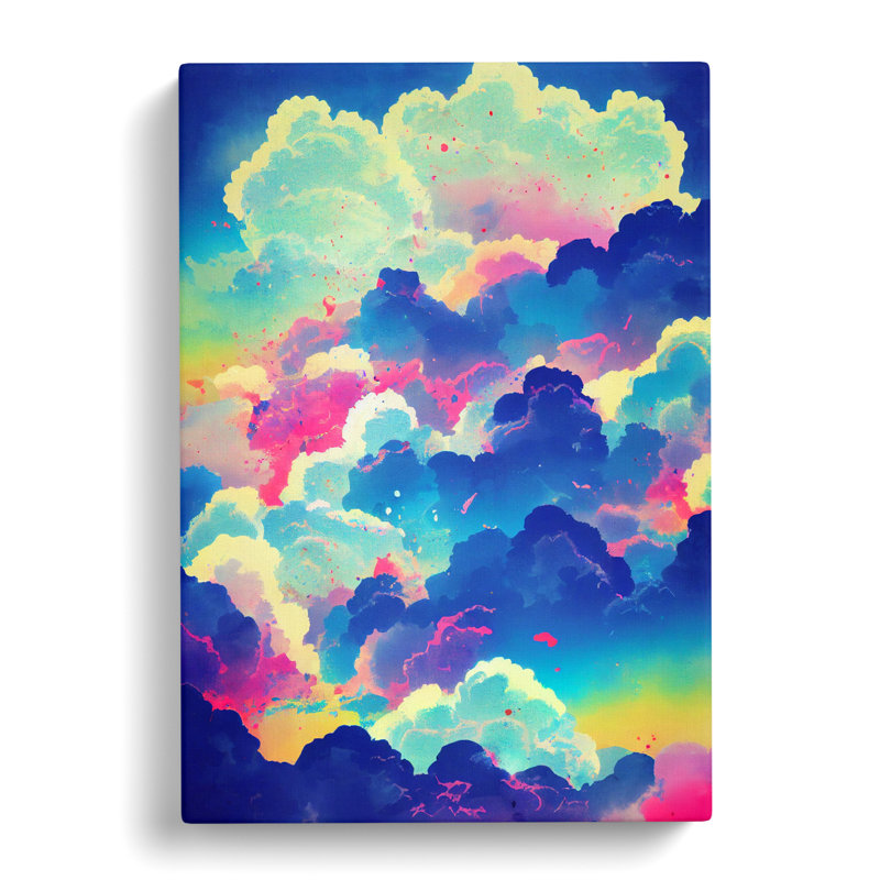 Cloudy Sky Splatter Vol.1 - Wrapped Canvas, 60cm H x 40cm W x 3cm D
