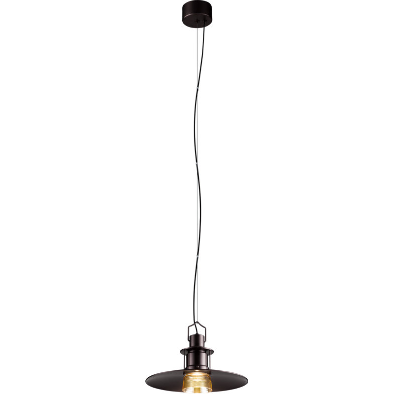 Luminaire suspendu taupe profond à 1 lumière Jassiel