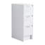 Combinaison d'armoire de rangement autoportante 72 po, portes et tiroirs à fermeture en douceur, blanc brillant, contreplaqué