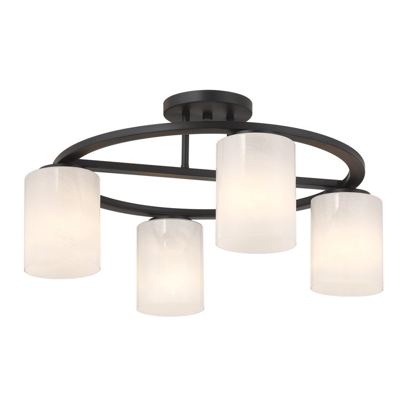 Herron 4-Light Ceiling Light in Matte Black, Matte Black