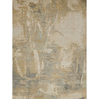 Infinity Handmade Wool/Nylon, Silver/Gray Area Rug