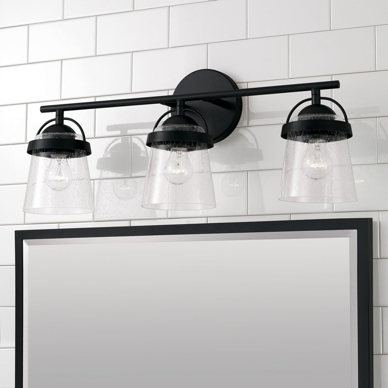 Madison 3 - Light Dimmable Vanity Light, Matte Black