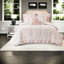 Ensemble de literie pour lit simple et simple XL, couette à volants en microfibre rose, chambre à coucher à motif toile de Jouy