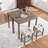 41.5" Wide 6-Piece Modern Counter Height Pub Table Set With USB Port Backless Stools-1331641084-1331641087