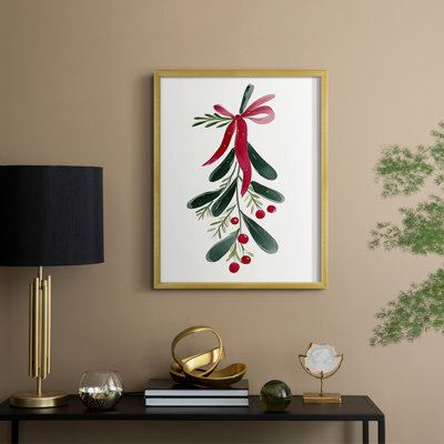 Christmas Holiday Art XI Framed Print - Solid Wood