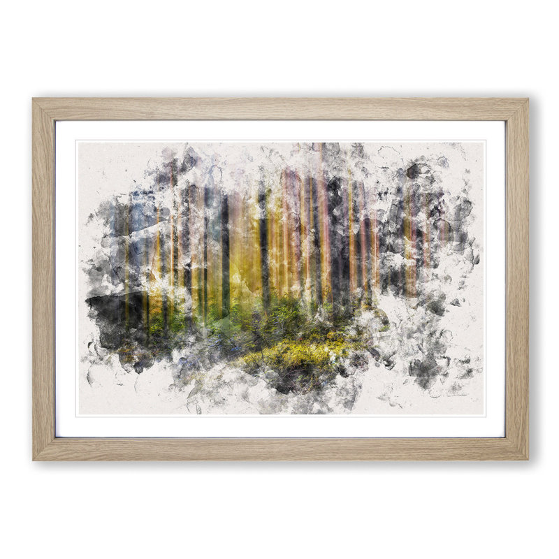 Forest Dreams - Picture Frame Painting Print, 62cm H x 87cm W x 2cm D, Oak Framed