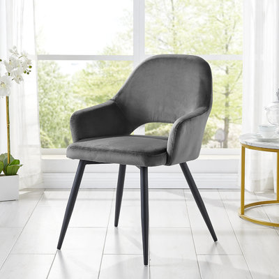 Isadora 41cm H Polyester Blend Upholstered Wing Back Armchair in Blue