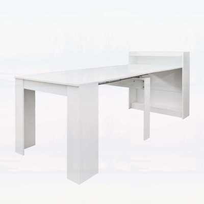 Modern Extendable Dining Table with Storage,Perfect for Small Spaces and Versatile Use in Any Room