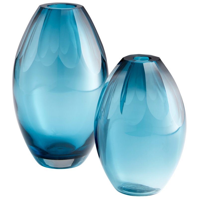 Cressida Glass Table Vase, 8.5" H x 6.5" W x 6.5" D