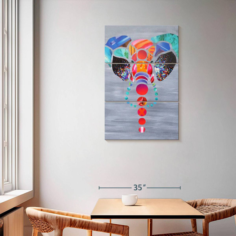 Amour d'éléphant abstrait Brampt, H 57 po x l 36 po