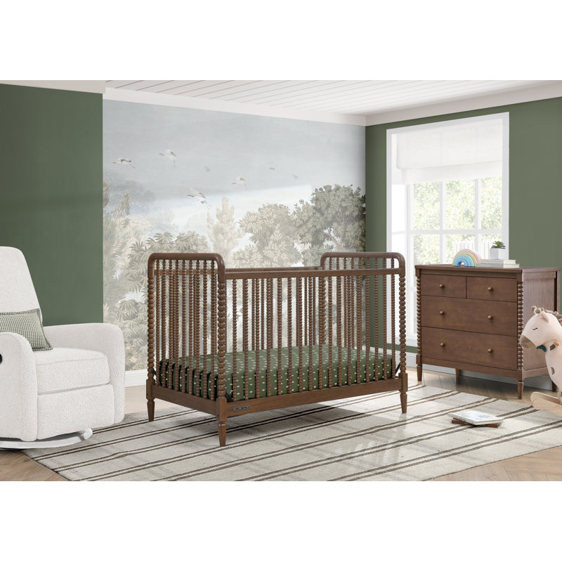 Saint 4-in-1 Convertible Crib, Teak Brown, Crib