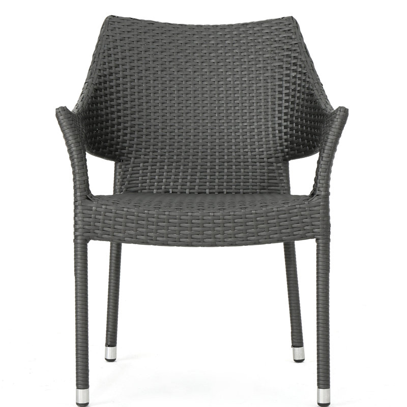 3 pièces, gris, PE, fer, sièges d'extérieur, conception artistique, structure, construction nécessitant peu d'entretien,