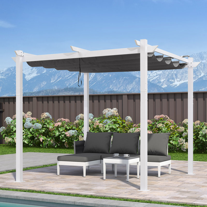 3m x 3m Aluminium Pergola, Grey