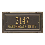 Gardengate Personalized Grande 2-Line Wall Address Plaque