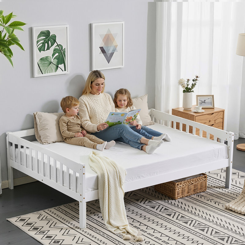 Wood Daybed With Light Strip, Charging Station And Side Rails,For Kids And Teens, Twin