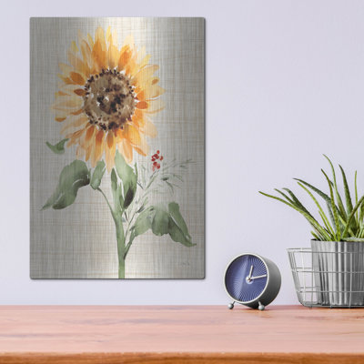 Luxe Metal Art 'Autumn Ramble 3 Linen' by Katrina Pete Metal Wall Art