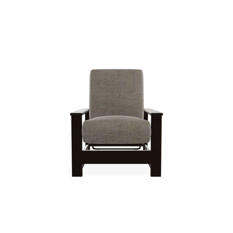 Leeward Marine Grade Polymer Deep Seating Cushion Arm Chair with Hidden Motion, Kona, Cast Ash Sunbrella® Plainweave