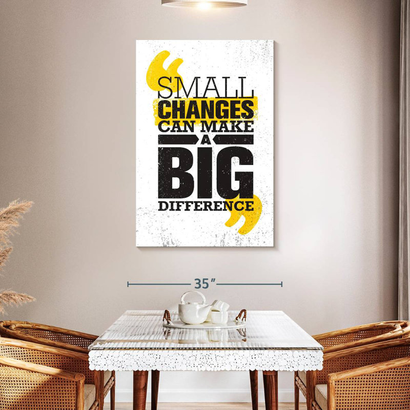 Make A Big Difference Quote, 48" H x 32" W