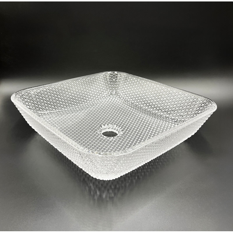 16" AquaLuxe Glass Vessel Sink, White