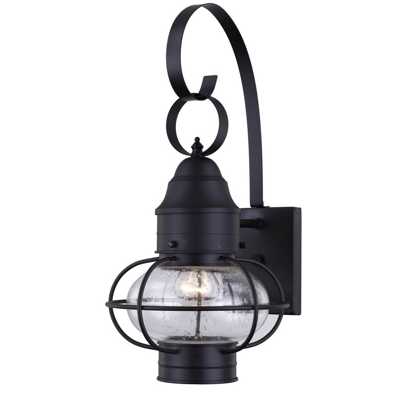Matte Black Outdoor Wall Lantern, 44.5cm H x 22.9cm W x 27.2cm D