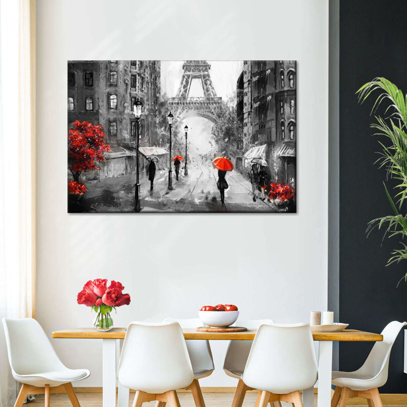 «Paris Rainy Day», reproduction sur toile, H 8 po x l 12 po x P 1 po