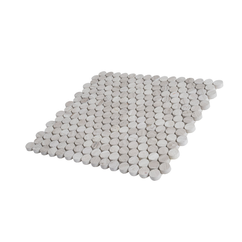 Carreau de mosaïque rond 12,3 po x 11,3 po