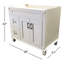Base de meuble-lavabo simple 36 po seulement