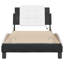 Cadre de lit vidaXL avec DEL sans matelas Zadar noir et blanc 90 x 190 cm-121202997-121202998