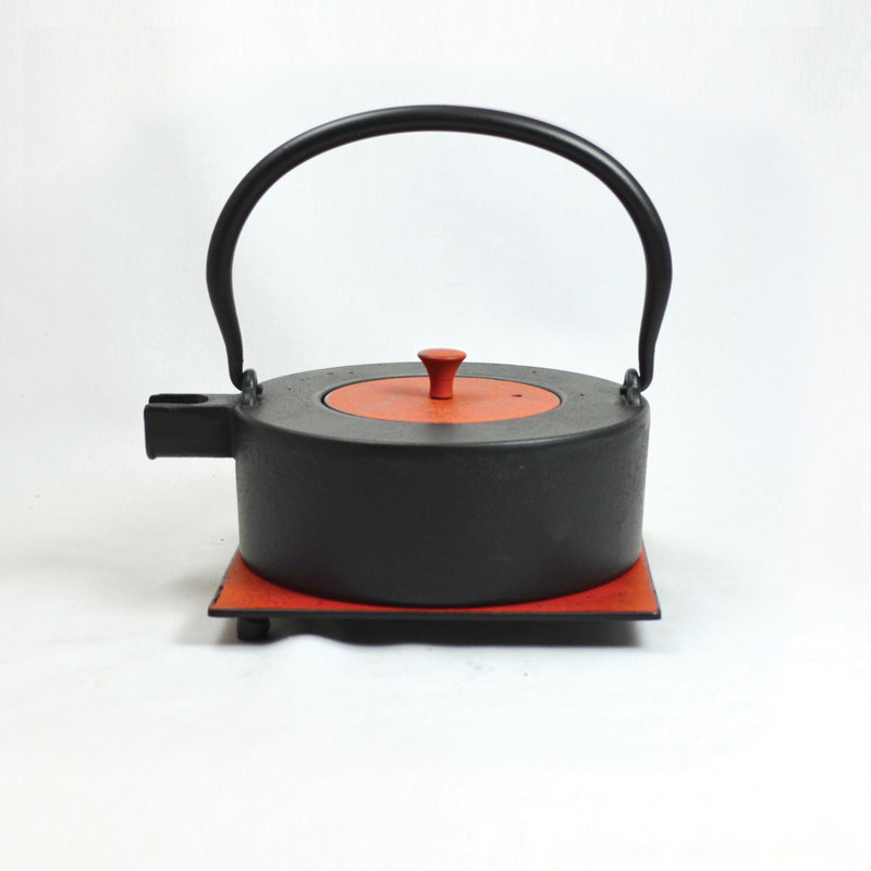 Bloomsbury Market Edwige 0.8ml Solid Colour Teapot, Black/Red