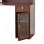 Meuble-lavabo élégant avec miroir réglable réglable 3 modes, coiffeuse moderne avec grandes tablettes, tiroir et armoire