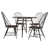 Black Table with Brown Chair