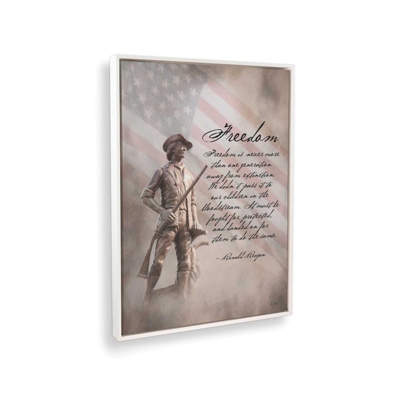 «Freedom» par Lori Deiter, reproduction d'art, 24 W x 32 H, Framed Canvas, White