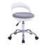 Chaise de travail pivotante réglable avec roues, tabouret de bureau rond à roulettes avec dossier
