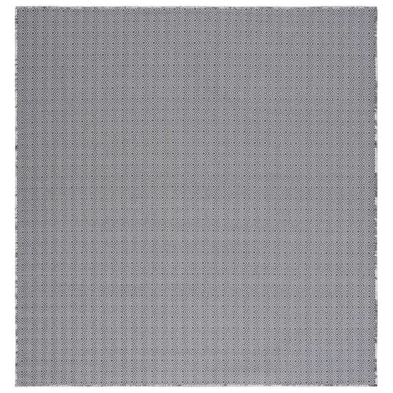 Tapis d'intérieur / extérieur à motif géométrique Lewisetta Performance, Carré 6 pi 5 po