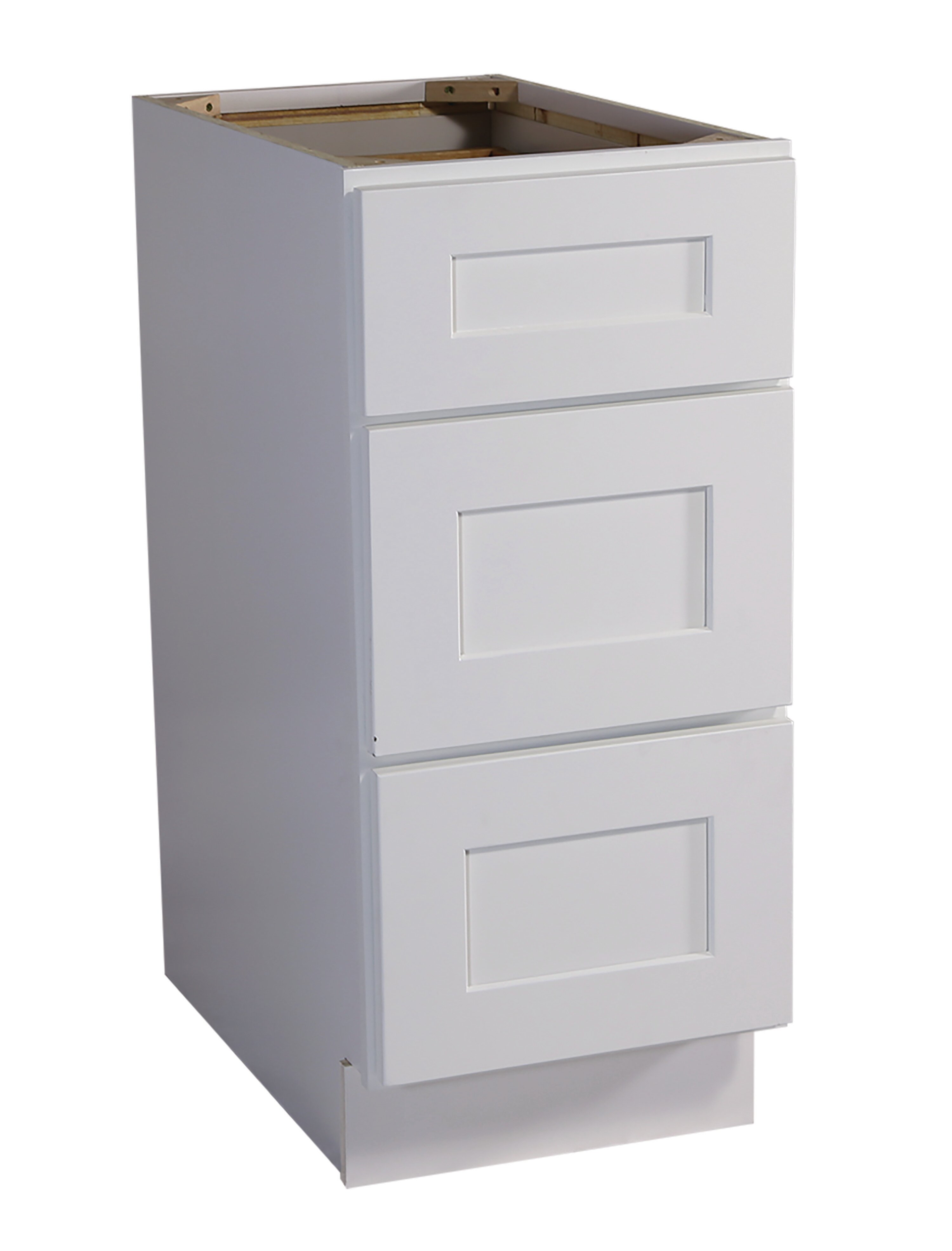  Design House Brookings 18-Inch Drawer Base Cabinet, White  Shaker, 3 Drawers : Home & Kitchen