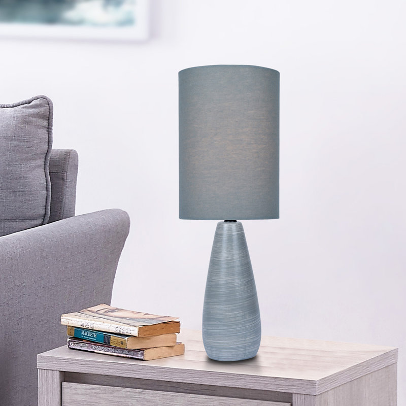 Torbert Ceramic Lamp, Gray, Gray