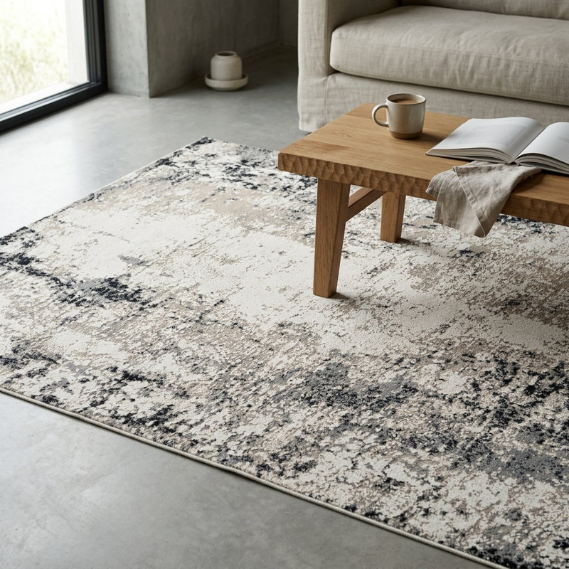 Tapis tissé à la machine Harbird, Rectangle 4 pi 3 po x 6 pi