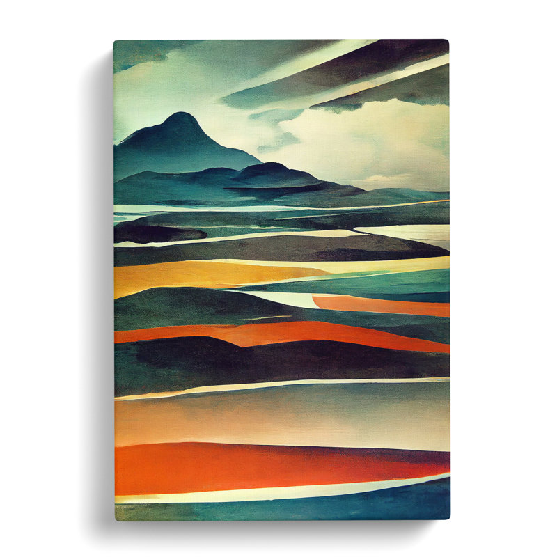 Abstract Mountain Landscape - Wrapped Canvas, 76cm H x 50cm W