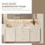 Meuble-lavabo mural en bois d'hévéa 59,06 po avec miroir-2116409553