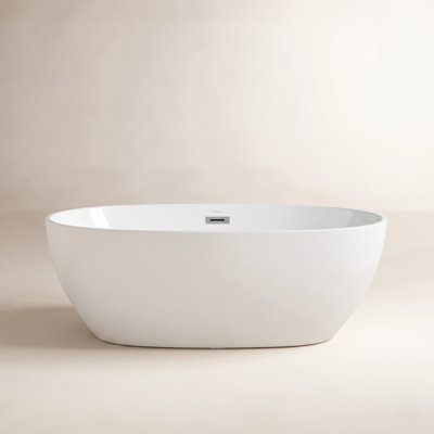 Ember 59" Freestanding Soaking Acrylic Bathtub