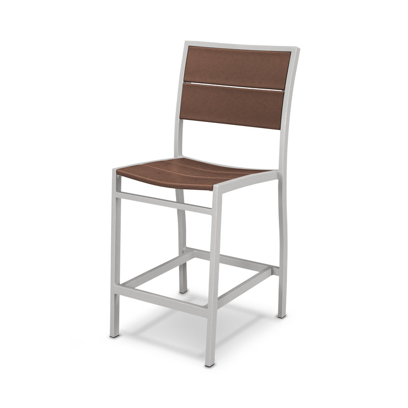 Chaise d'appoint POLYWOOD Surf City, Argent texturé / Lanterne rétro