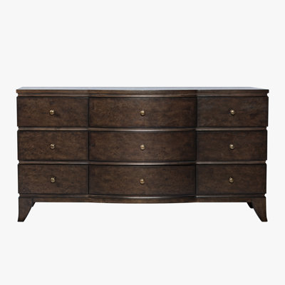 Commode de chambre 9 tiroirs Burl Oak - foncé par Stanley Furniture