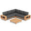 Ensemble de conversation modulaire avec coussins 4 pièces Eucalyptus-2112088952