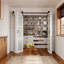 Porte de placard pliante de style grange à 3 carreaux en verre dépoli et bois manufacturé massif 80 po x 84 po, porte intérieure pliante de style grange avec trousse de quincaillerie d'installation (parfaite pour les placards, les garde-manger, les buanderies et autres petites pièces)-105270681