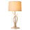 32" Polished Inner Horn Table Lamp - Cream Base