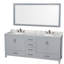 Sheffield 72" Double Bathroom Vanity Set with Mirror-592860550-592860557