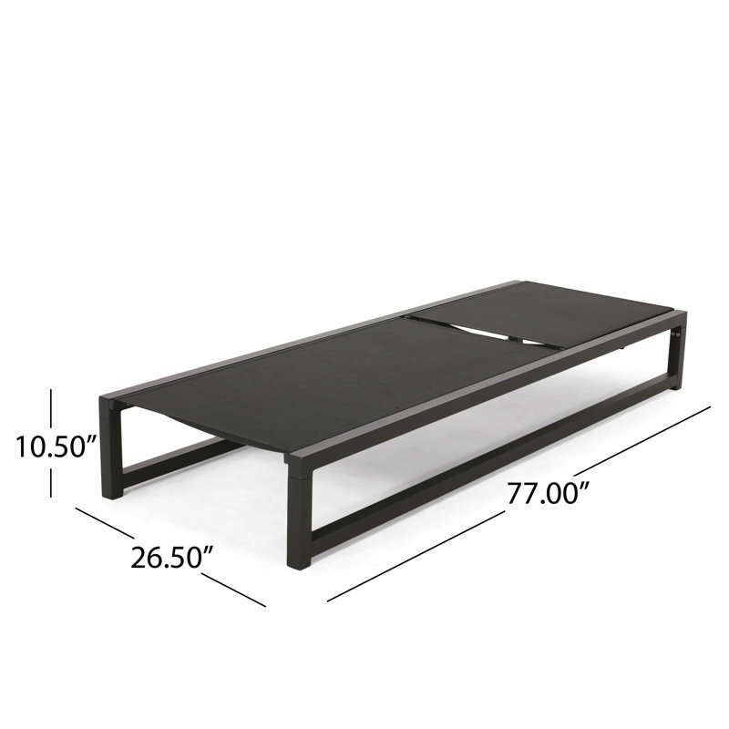 Chaise longue d'extérieur VENISE CHAISE, Noir
